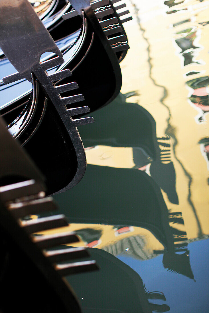 Reflection of Gondolas in the water, Venice, Veneto, Italy