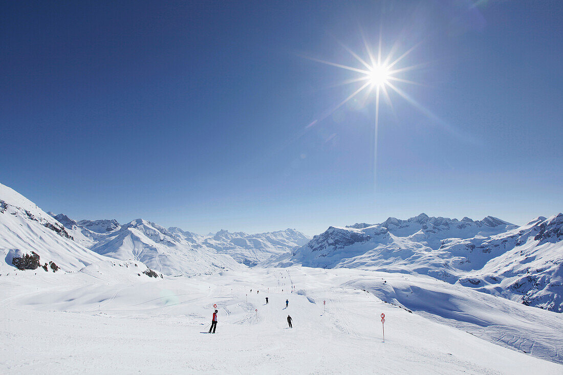 Ski slope, Zurs, Arlberggebiet, Austria