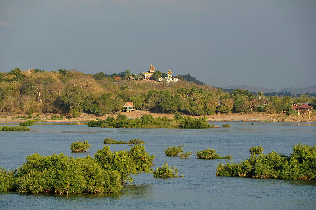 Blick über den Mekong, Muang Khong, Si Pan Don, Champasak Provinz, Laos