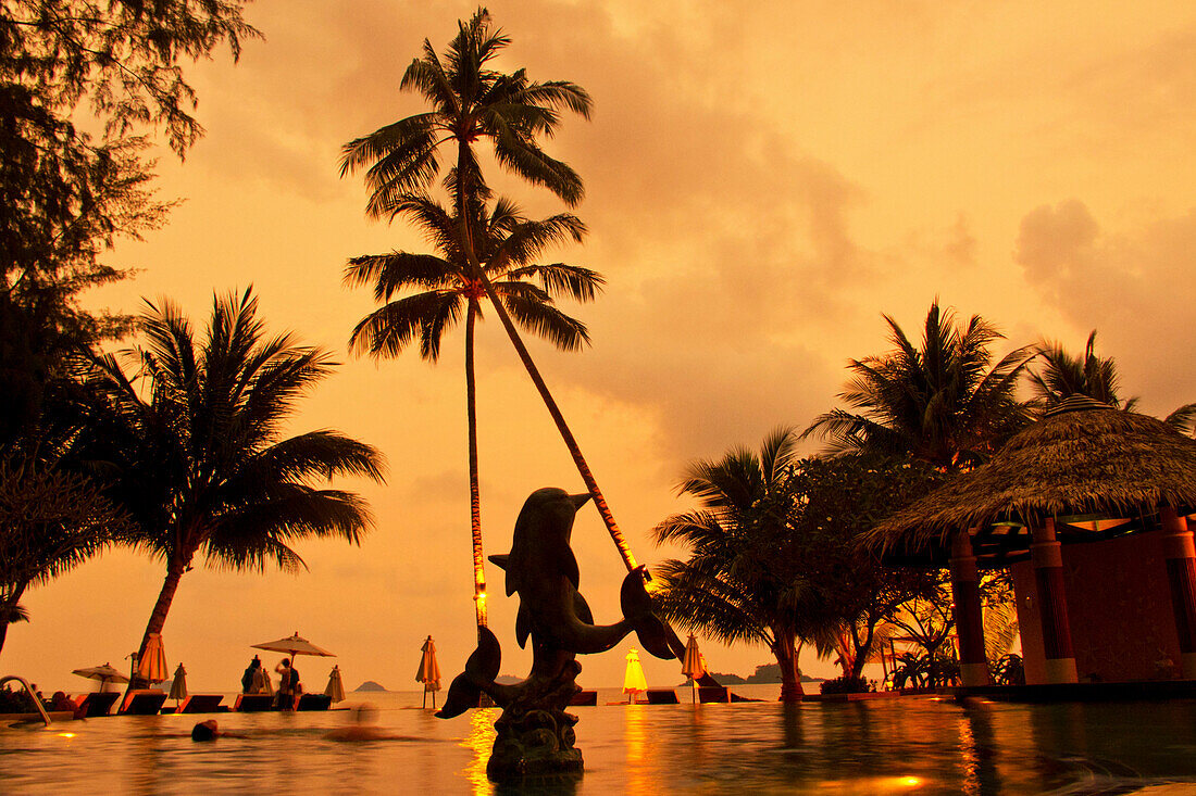 Tropicana Resort und Spa, Sonnenuntergang, Klong Prao Strand, Koh Chang, Thailand