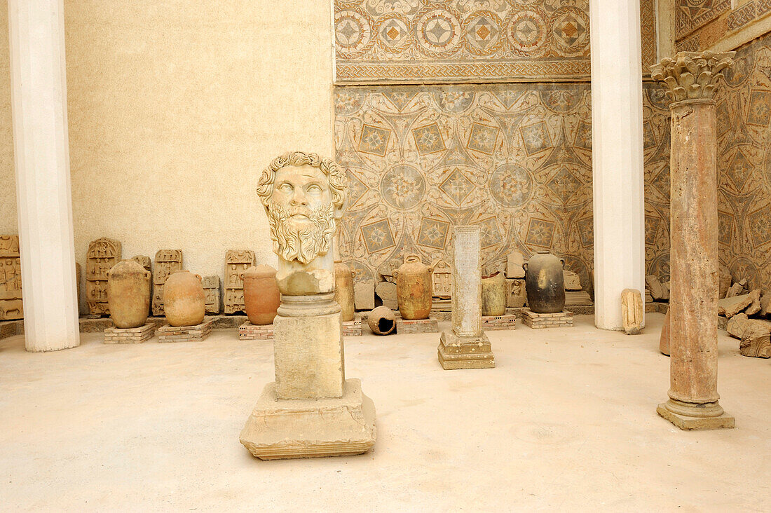 Algeria, Kabylia, Djemila roman ruins, museum
