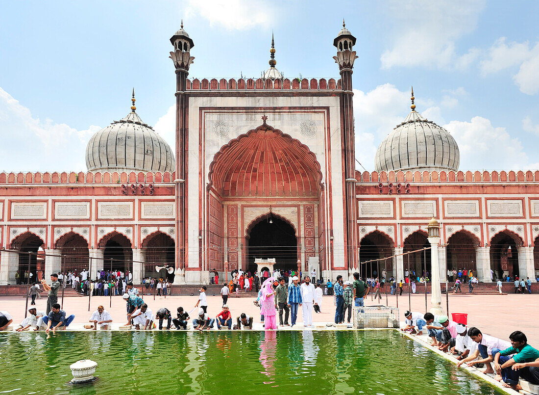 Große Moschee, Jama Masjid, Old Delhi, Delhi, Indien