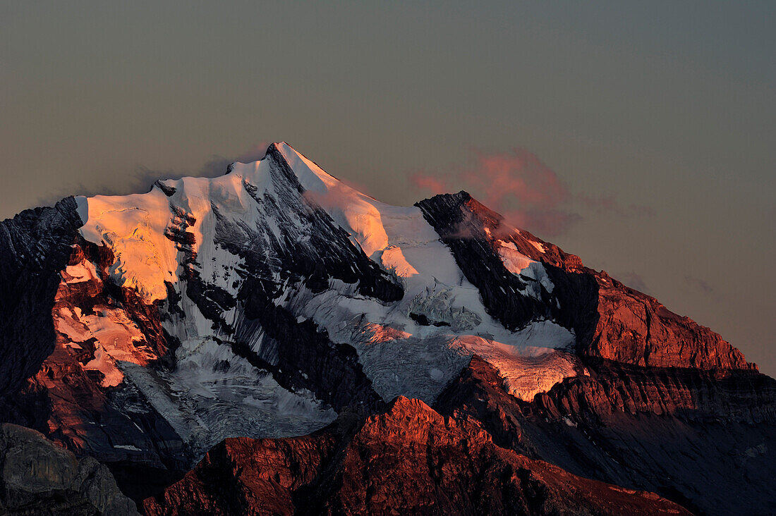 View from Niesen to Doldenhorn, UNESCO World Heritage Site Jungfrau-Aletsch protected area, canton of Bern, Switzerland