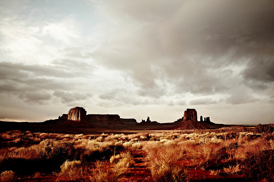 Monument Valley and Dramatic Sky, Utah, USA
