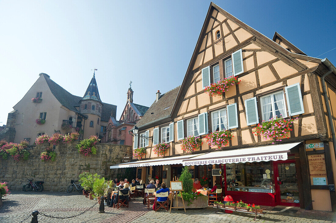 Eguisheim, in der Nähe von Colmar, Elsass, Frankreich
