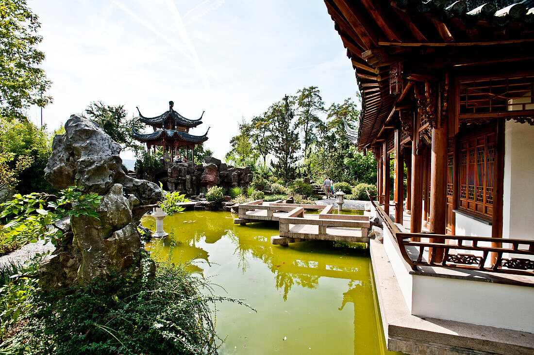 Chinesischer Garten in Stuttgart, Baden-Württemberg, Deutschland