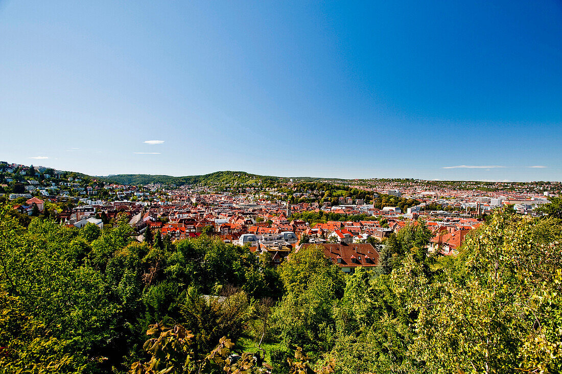 Blick über Stuttgart, Baden-Württemberg, Deutschland