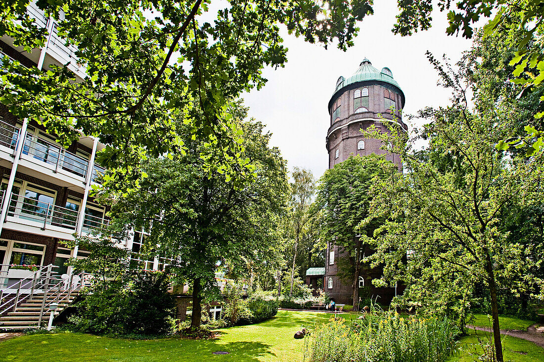 Old water tower in Hamburg-Wilhelmsburg, Hamburg, Germany
