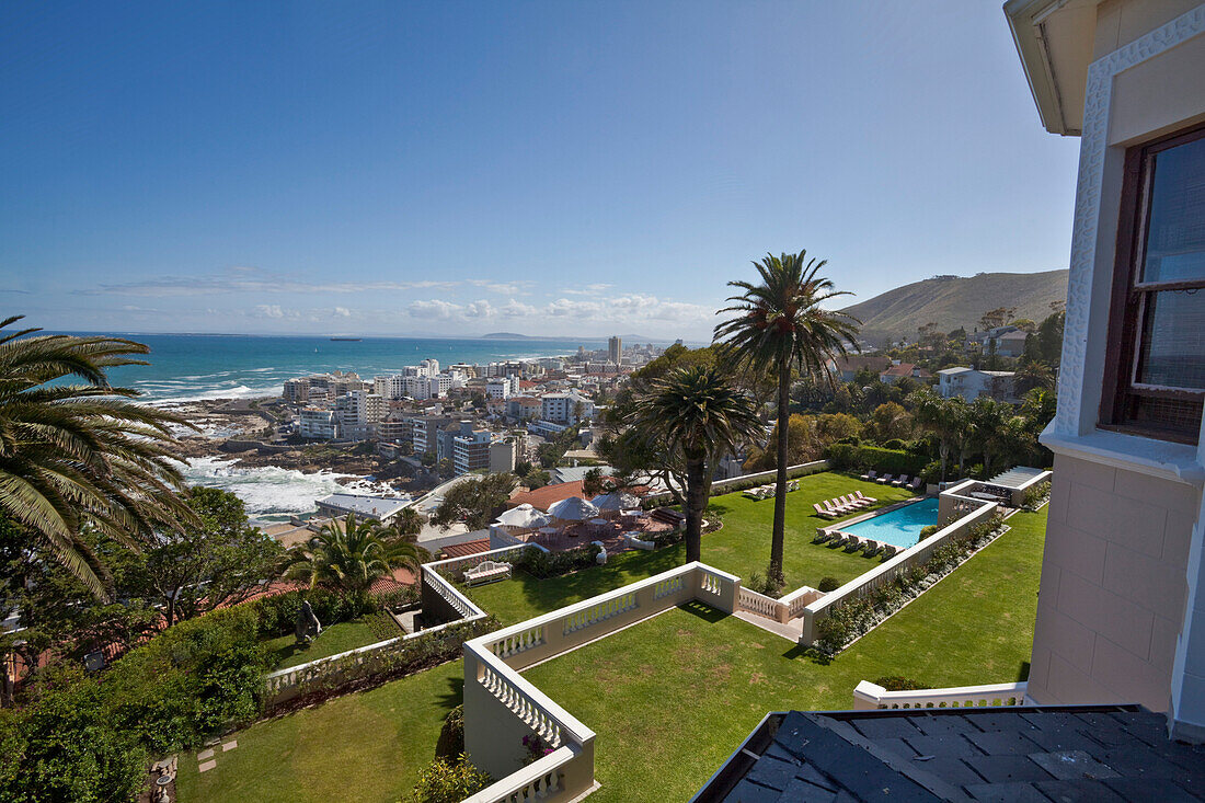 View from the Hotel Ellerman House towards Seapoint, Cape Town, Western Cape, South Africa