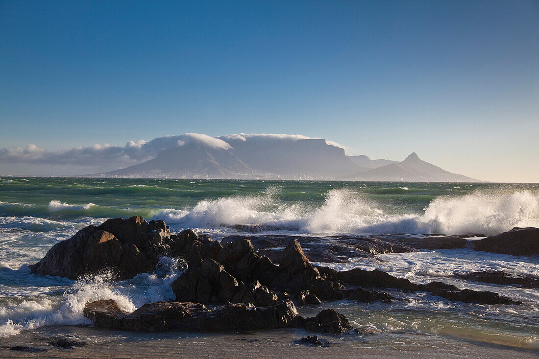 Sun-set at Bloubergstrand with Table Bay, Western Cape, South Africa, RSA, Africa