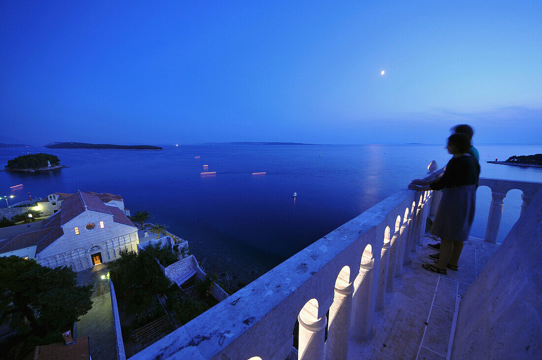 View from the tower of St. Andriji towards Merika Velika, Rab, Rab Island, Kvarnen Gulf, Croatia