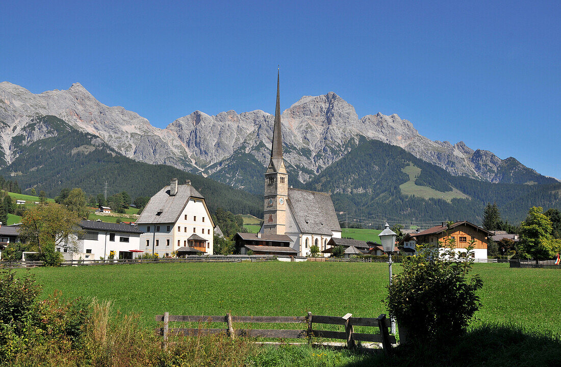 Parish church in Maria Alm at Hochkoenig, Pinzgau, Salzburg-land, Austria