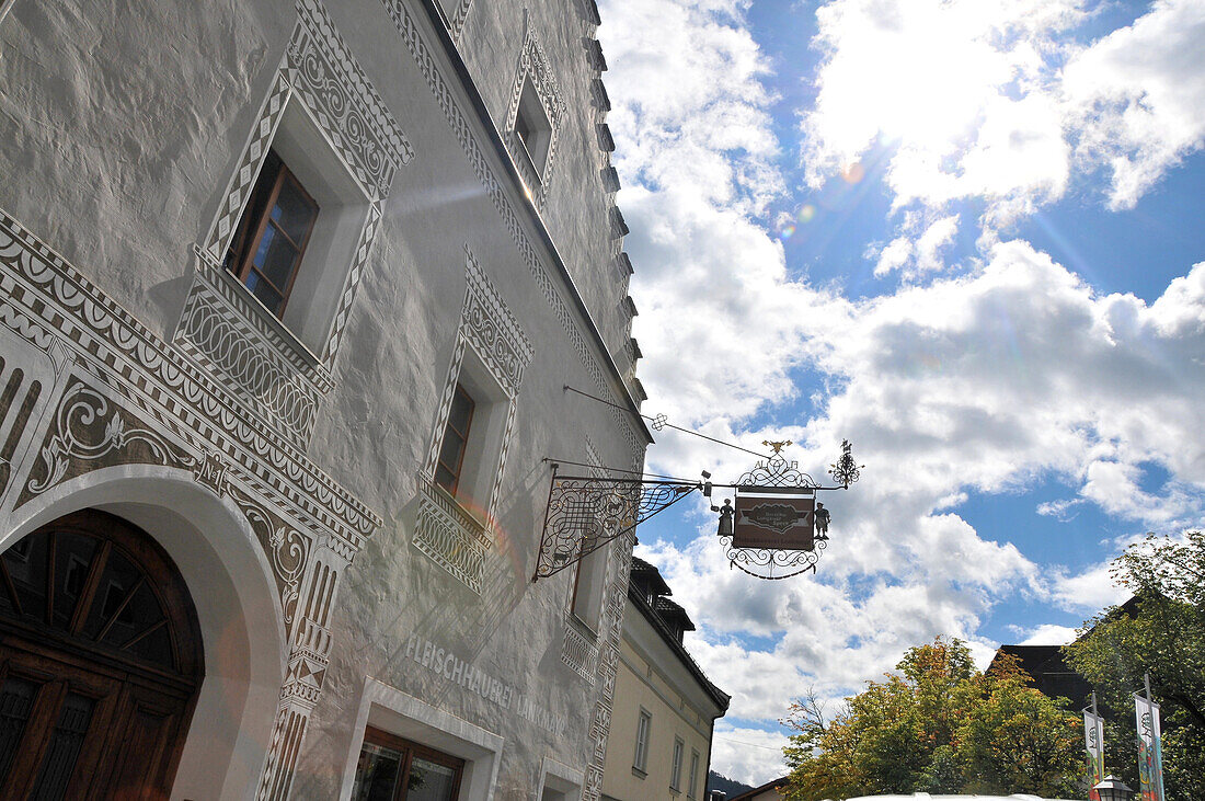 Am Stadtplatz von Mauterndorf im Lungau, Salzburg-Land, Österreich