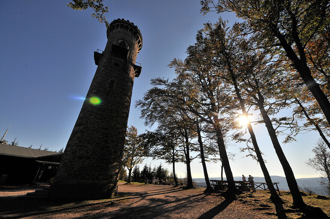 Aussichtsturm auf dem Kickelhahn bei Ilmenau, Goethe Weg, Thüringer Wald, Thüringen, Deutschland