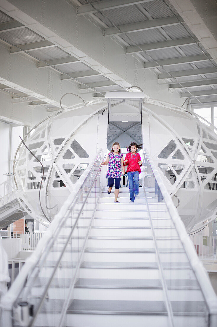 Family in the Deutsches Museum, German Museum, Center for New Technologies, Munich, Bavaria, Germany