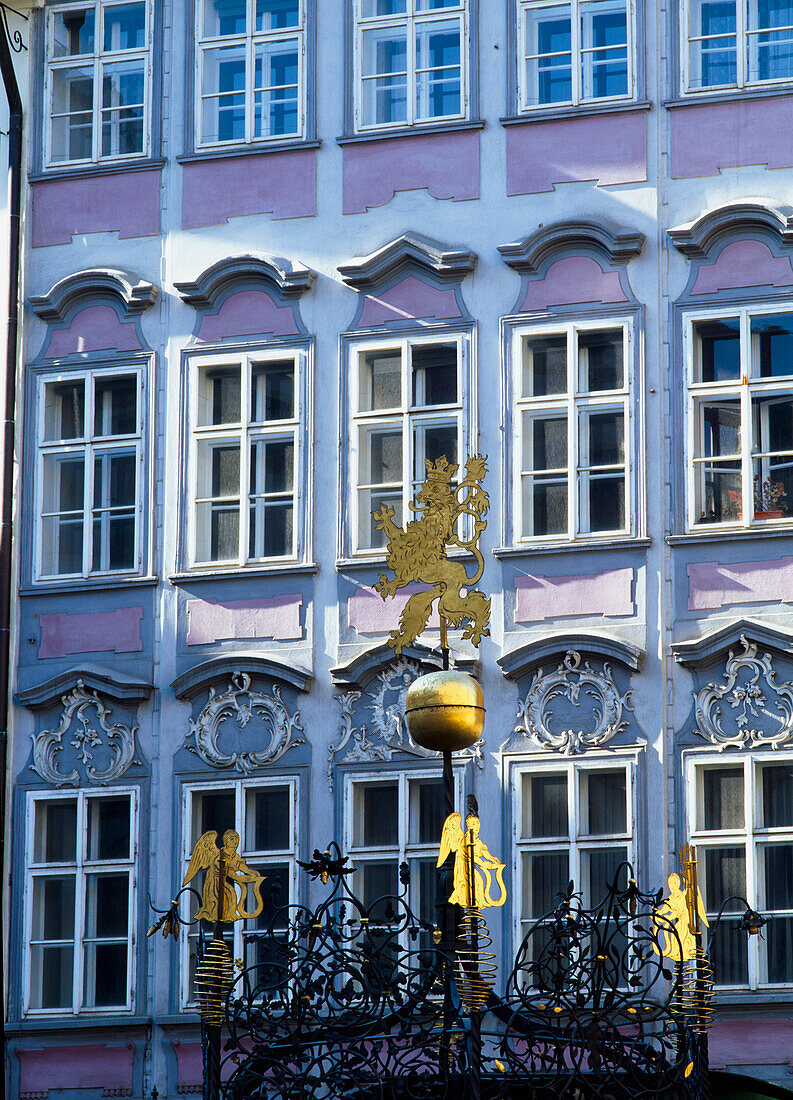 Purple building in old town, Prague, Czech Republic