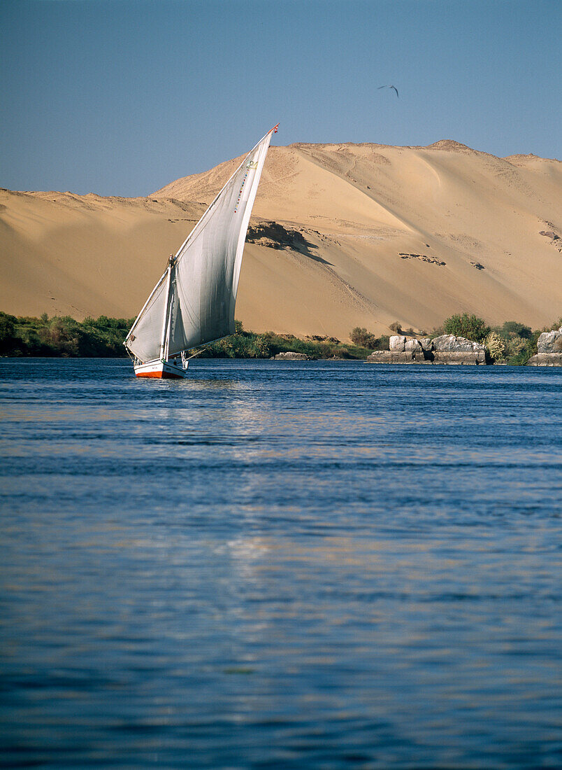 Felucca on River Nile, Aswan, Egypt
