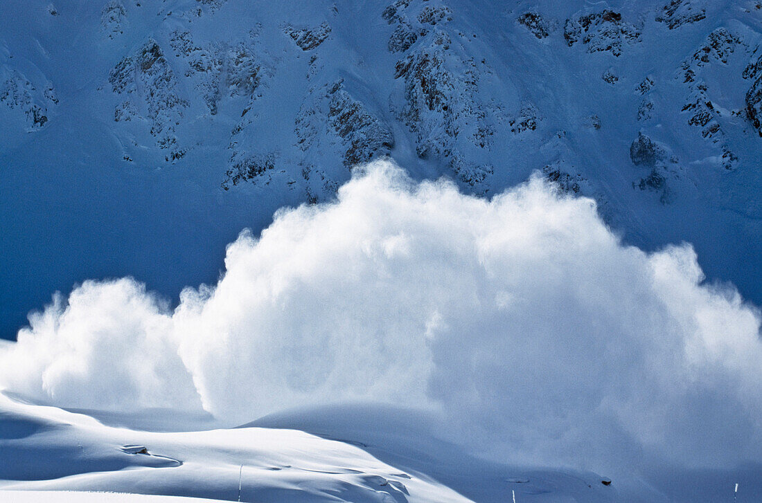 Avalanche and ski lift, Courcheval, France