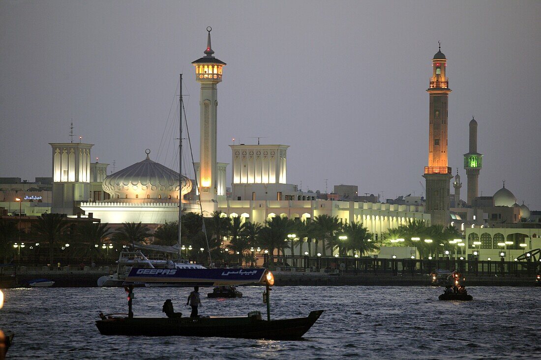 United Arab Emirates, Dubai, Dubai Creek, Bur Dubai skyline