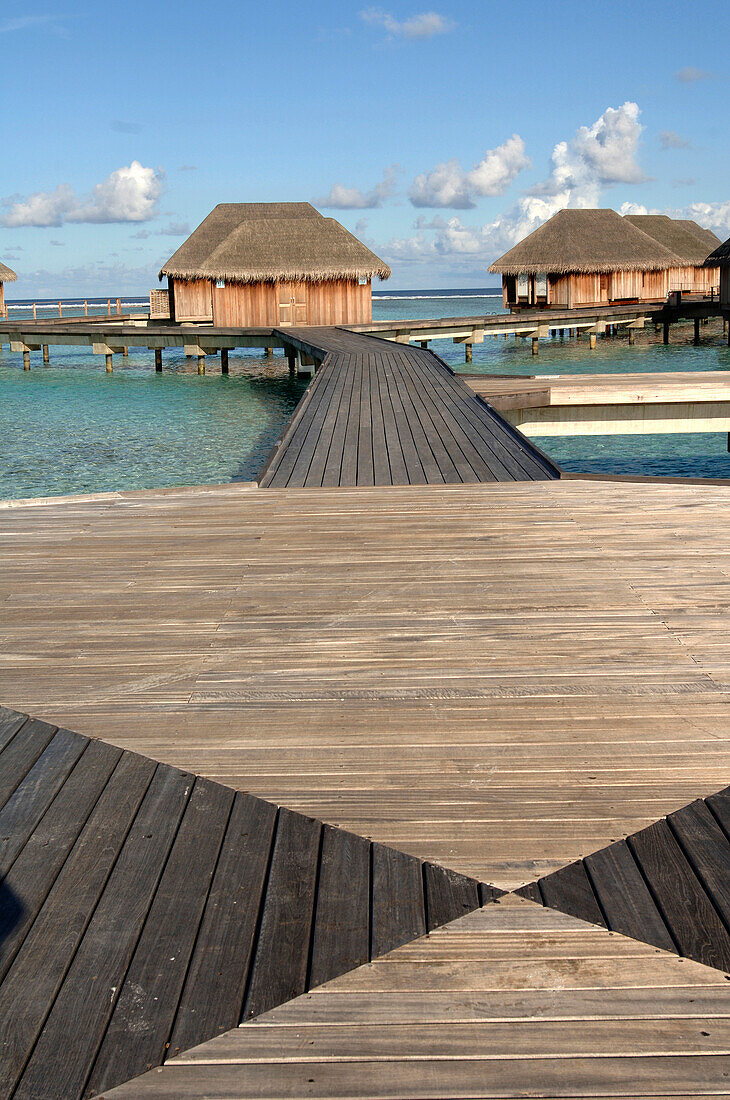 Maldives, stilted houses