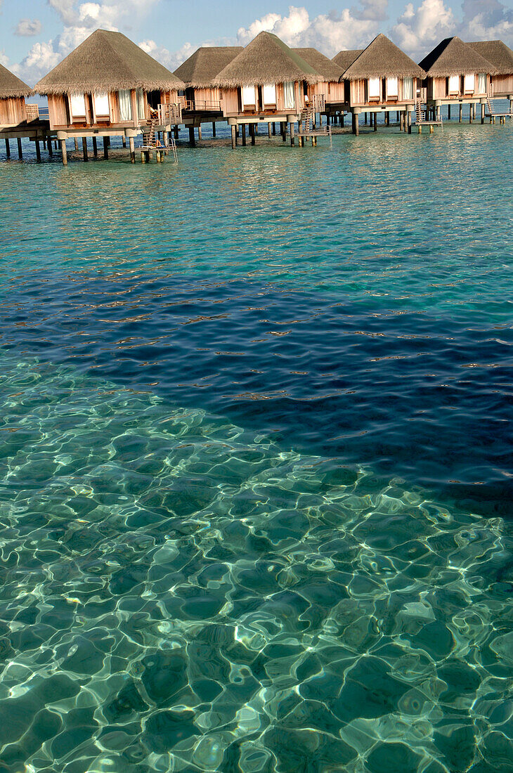 Maldives, stilted houses