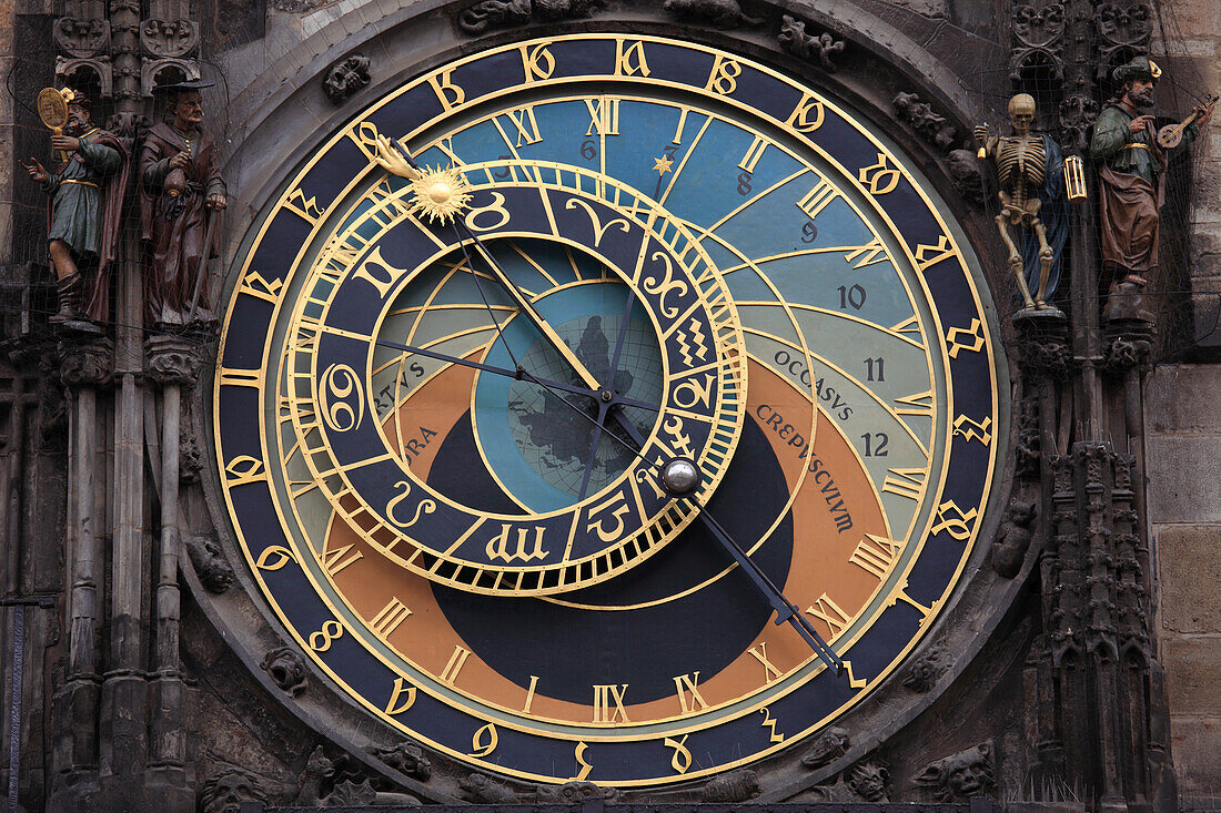 Czech Republic, Prague, Old Town Hall, astronomical clock