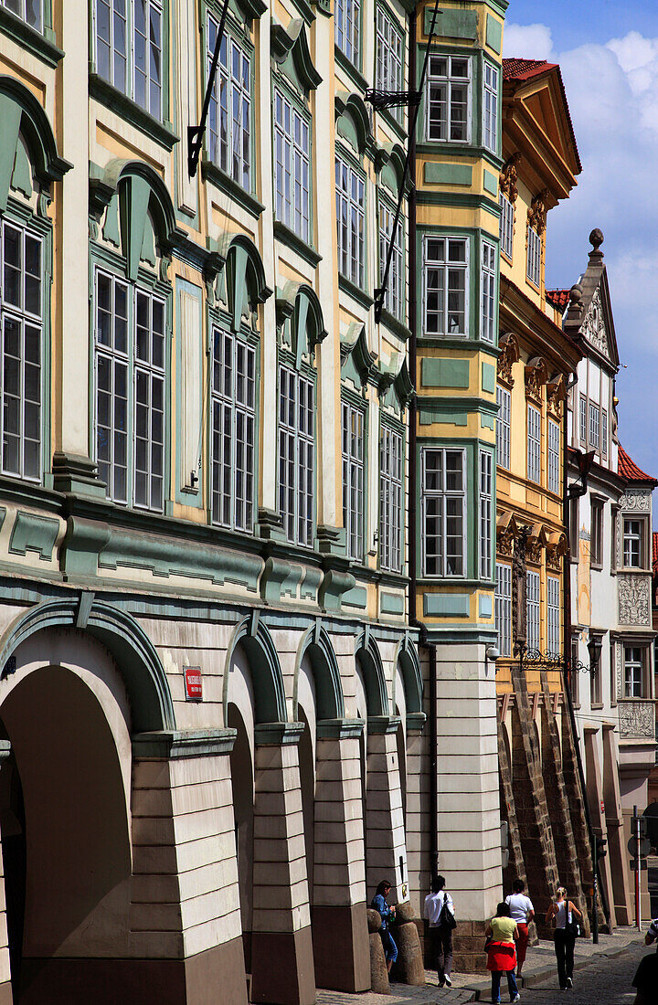 Czech Republic, Prague,  Mala Strana, Nerudova street, typical architecture