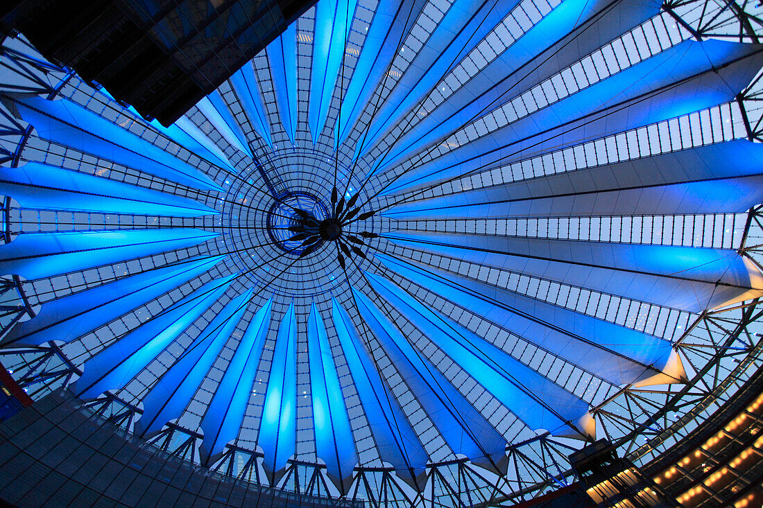 Germany, Berlin, Potsdamer Platz, Sony Center interior, modern architecture