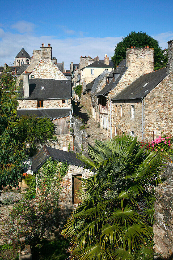 France, Brittany, Cote d'Armor, Dinan (Rance valley), medieval city, overview from the ramparts