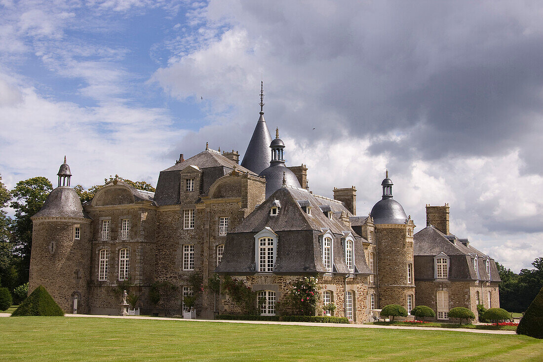 France, Brittany, Pleugueneuc, La Bourbansais castle