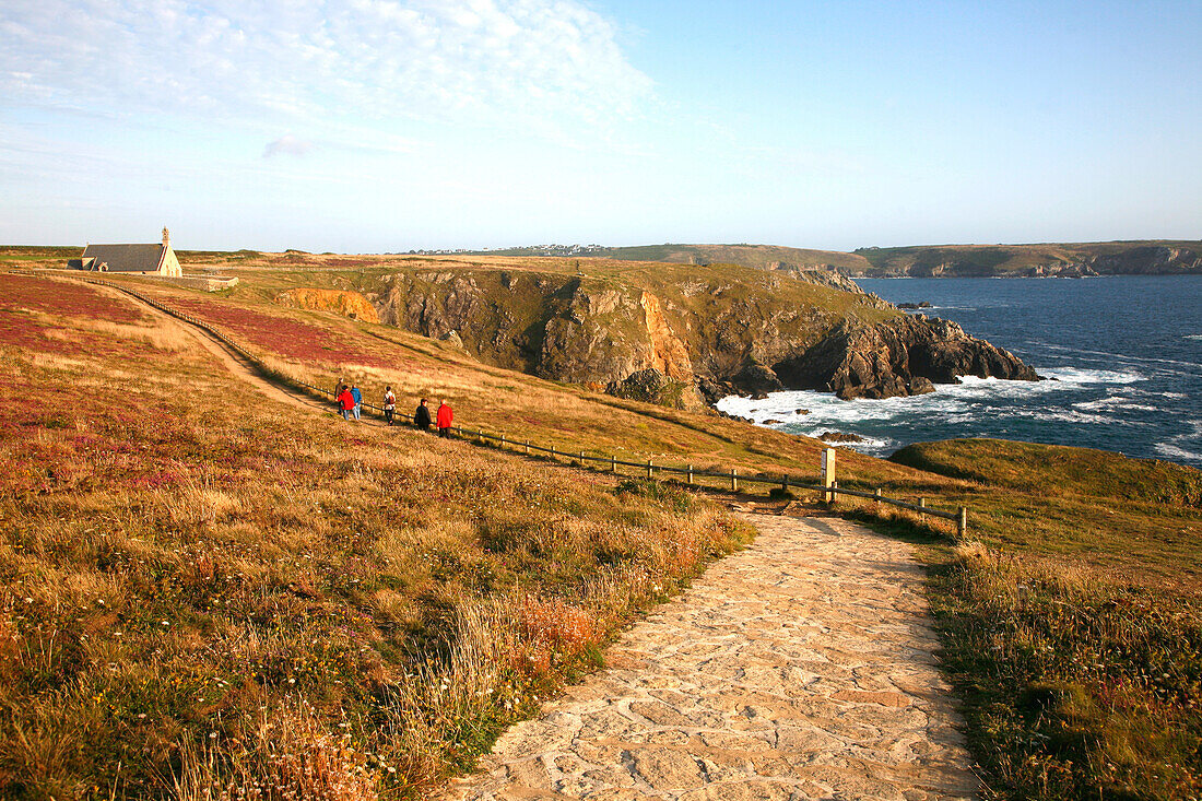 France, Brittany, Finistere (29), Plogoff, Pointe du Raz site, pointe du Van and Saint They chapel