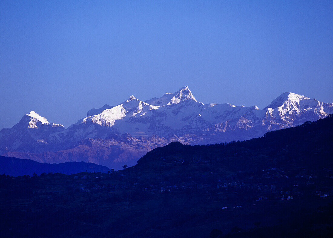 View of the Himalayas, Gorkha Region, Nepal