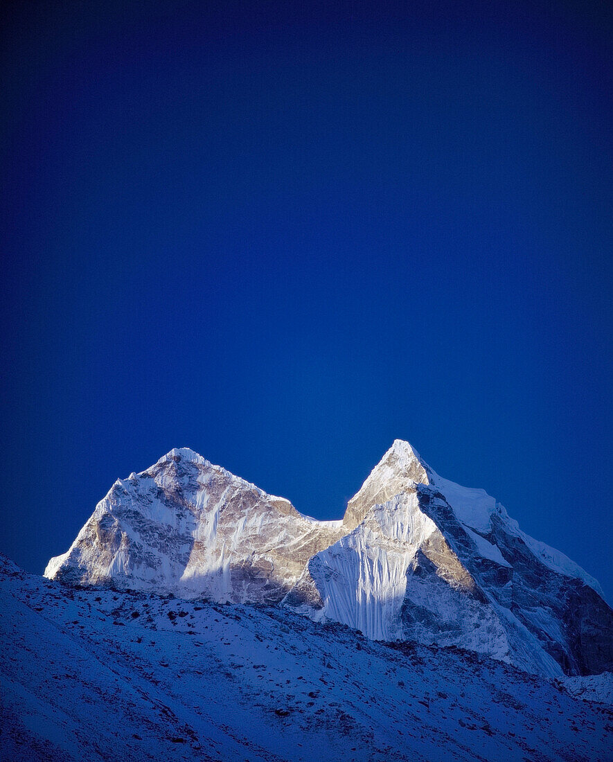 Himalayan peaks seen from Dingboche Dingboche, Sagarmatha National Park, Nepal