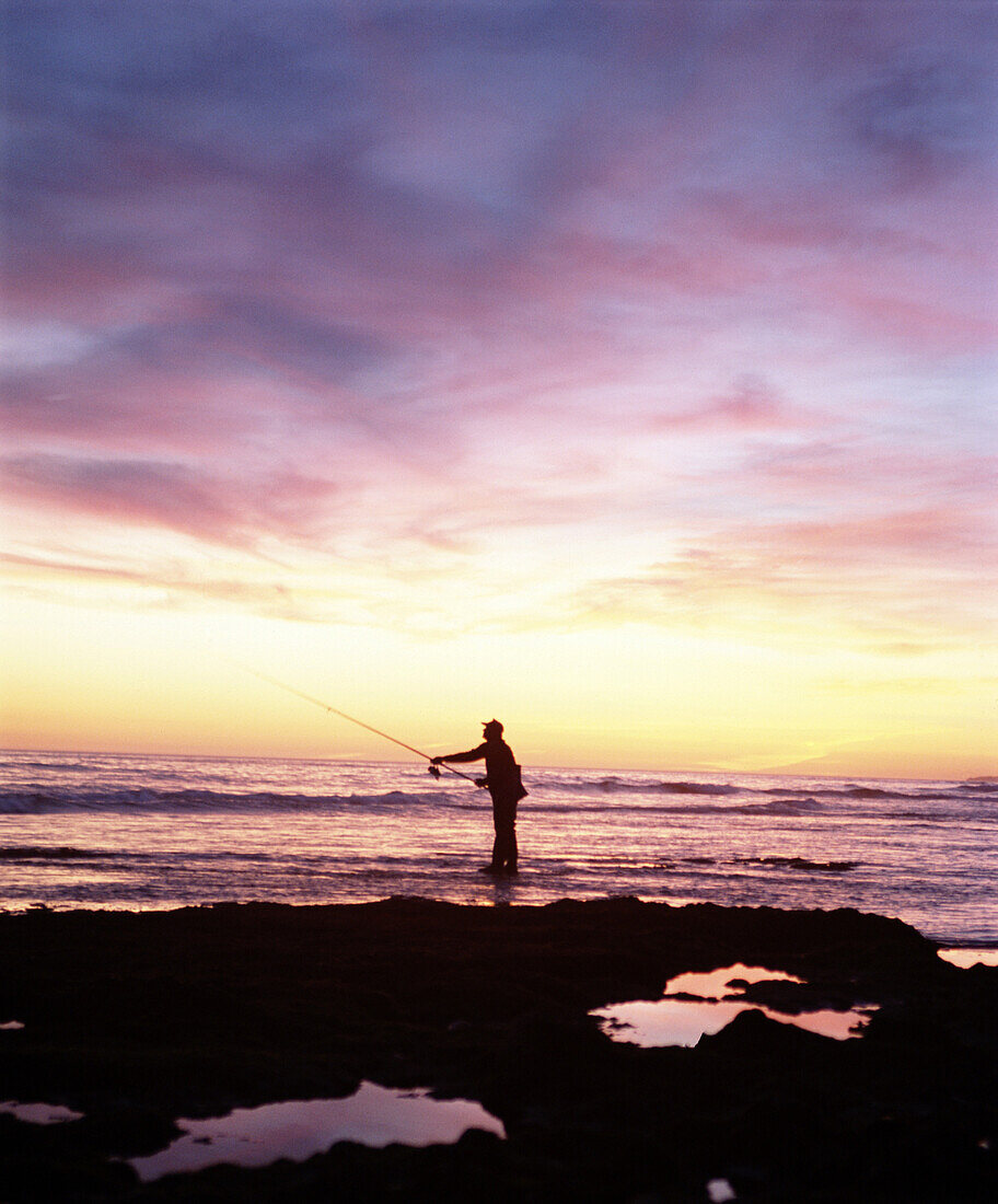 Man fishing, Oura, The Algarve, Portugal
