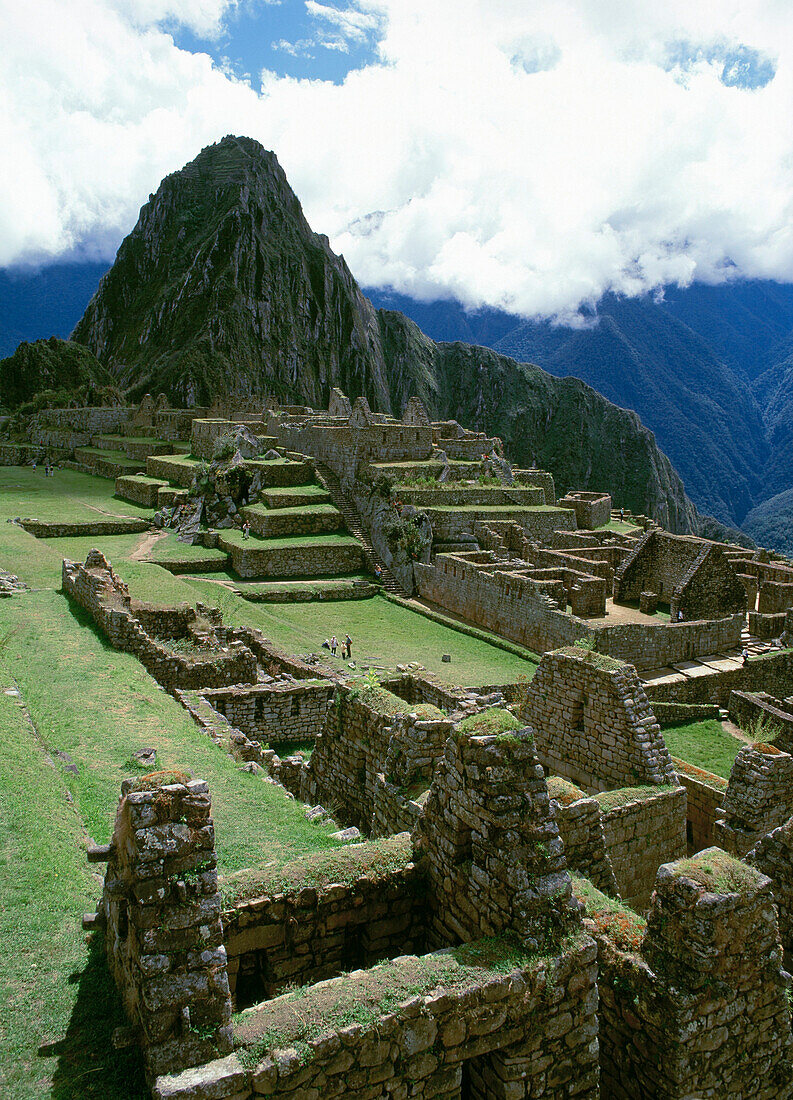 Machu Picchu ruins in the mountains, Sacred Valley, Peru
