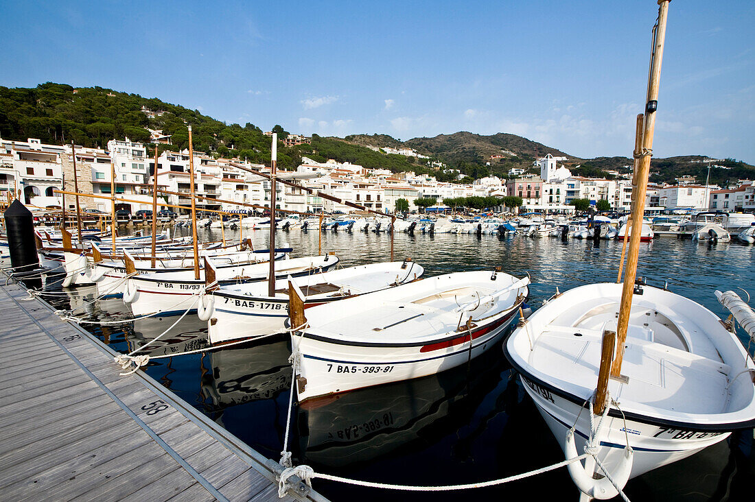 Boats in fishermen village Port de la Selva, Costa Brava, Catalunya, Spain