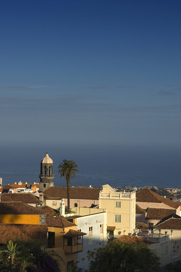 Elevated view of La Orotava, Tenerife, Canary Islands, Spain