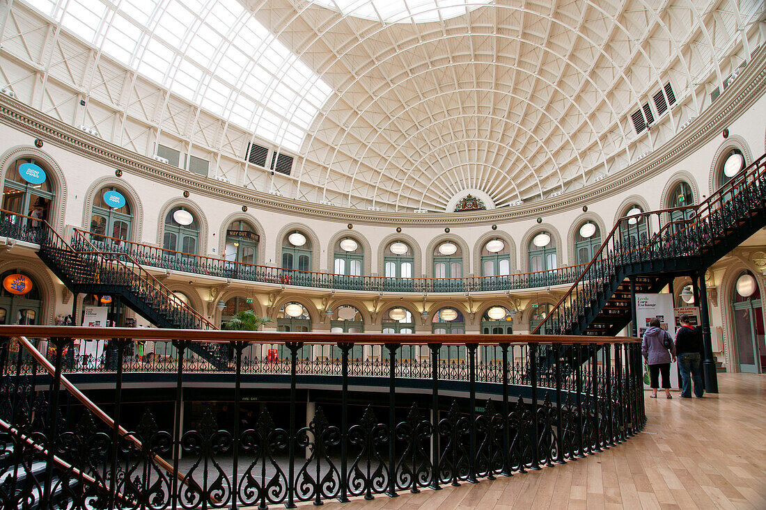 Interior of Leeds Corn Exchange, Leeds, West Yorkshire, England