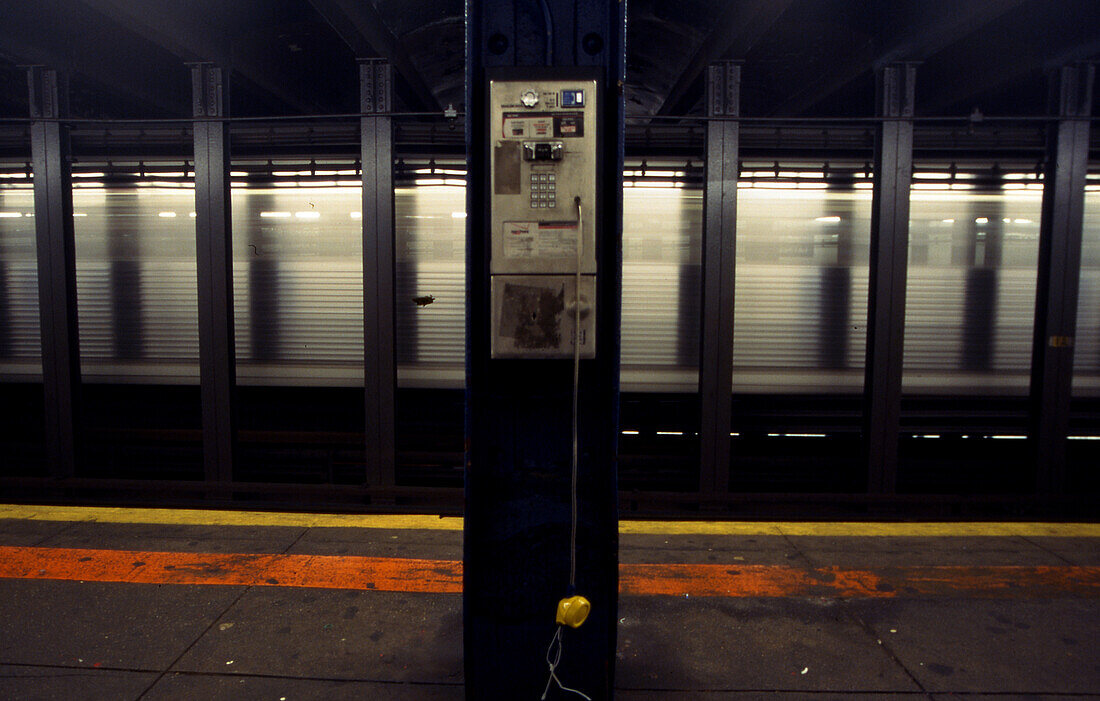 Phone in New York's subway, New York