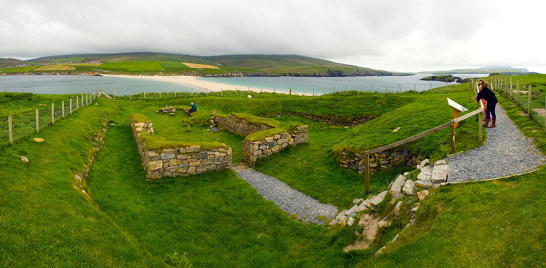 Remains of 12th century church, St Ninian's Isle, Shetland Isles, Scotland