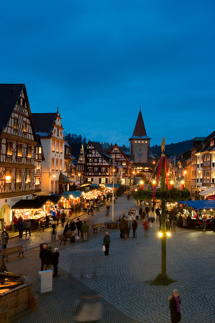 Weihnachtsmarkt, Gengenbach, Schwarzwald, Baden-Württemberg, Deutschland