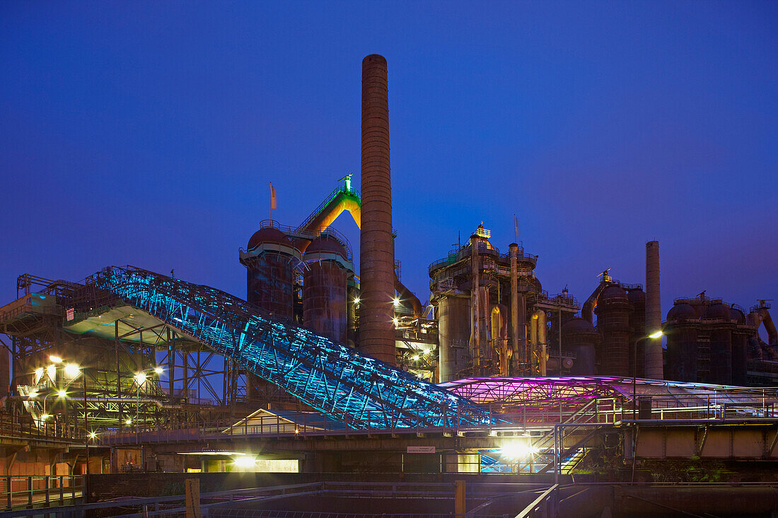 Voelklinger Huette, former ironworks in the town of Voelklingen, Saarland, Germany, Europe