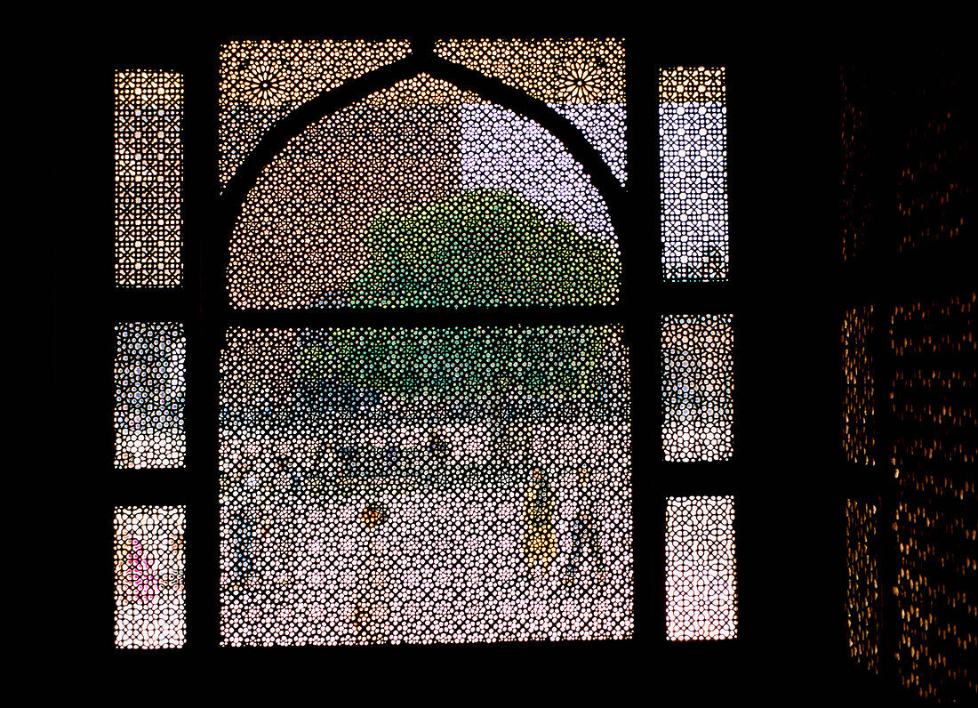 Screened window, close-up, Fatepur Sikri, India