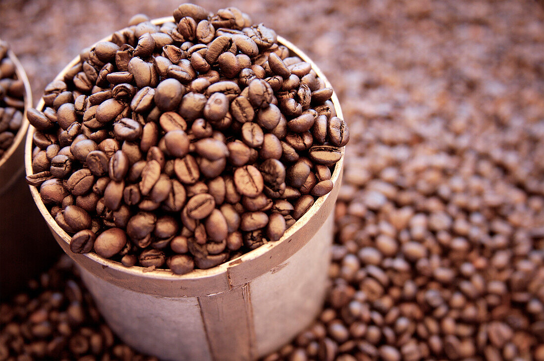 Coffee beans, Rantepao market, Tana Toraja Regency, Sulawesi Island, Indonesia