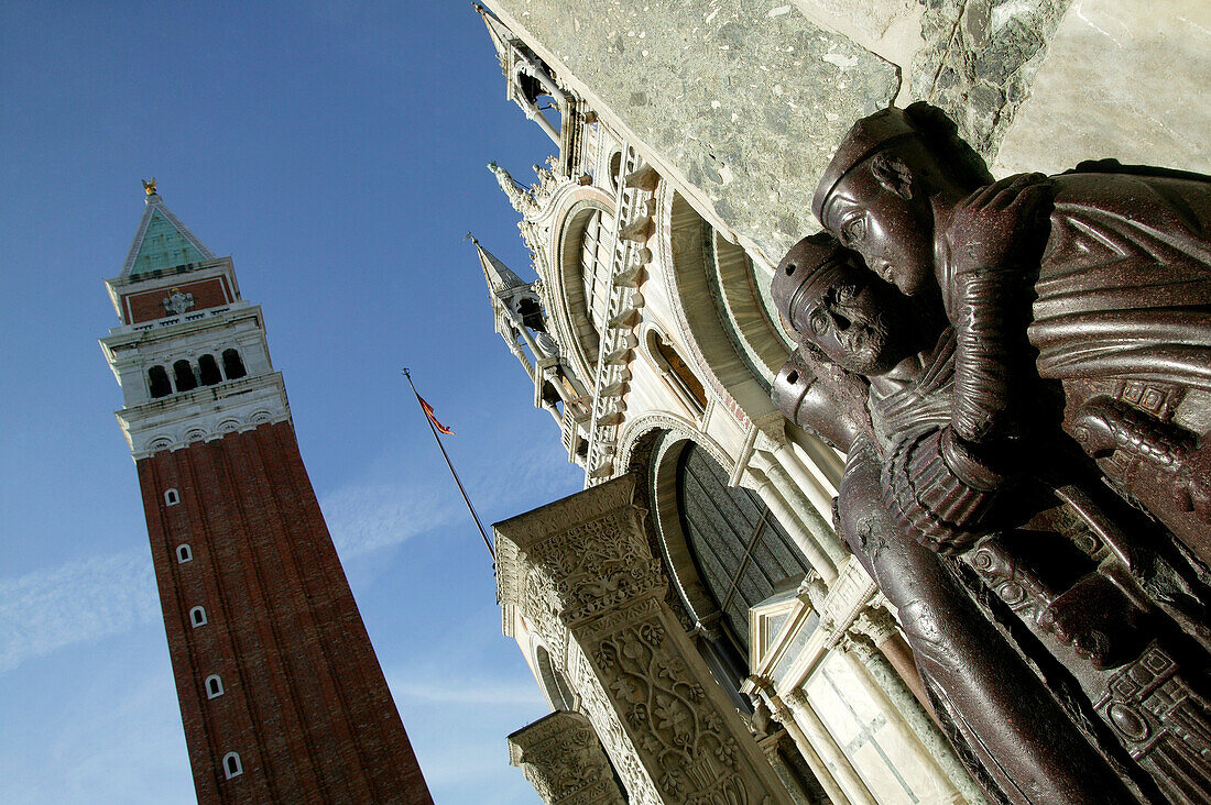 Bell tower and St Marks Cathedral, Venice, Italy