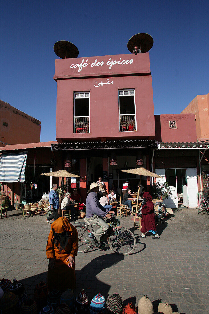 Cafe des epices (The Spice Cafe) in spice souk, Marrakesh, Morocco