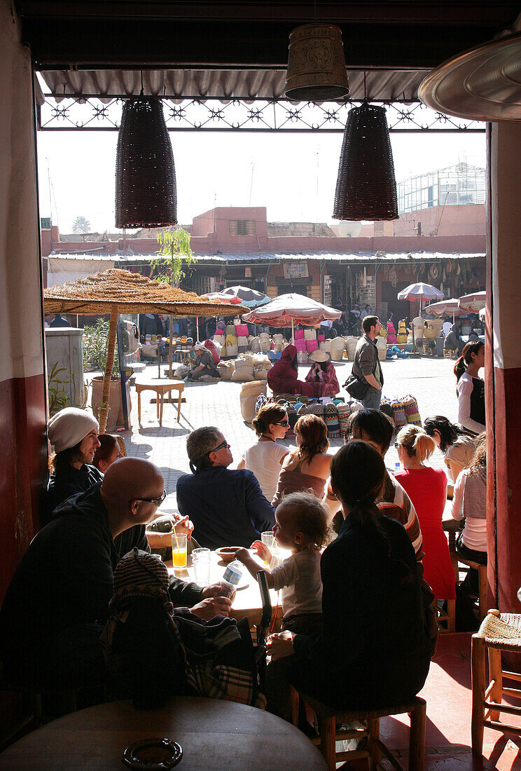 Cafe des epices (The Spice Cafe) in spice souk, Marrakesh, Morocco