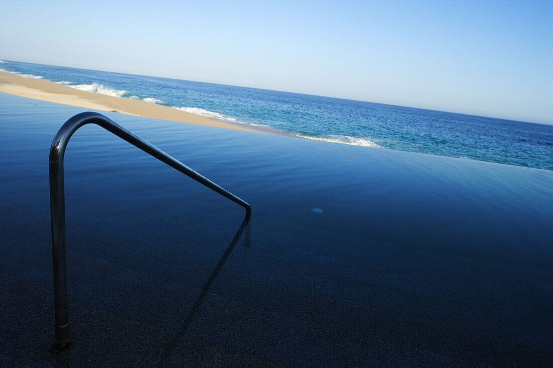 Railing by swimming pool, Los Cabos, Mexico