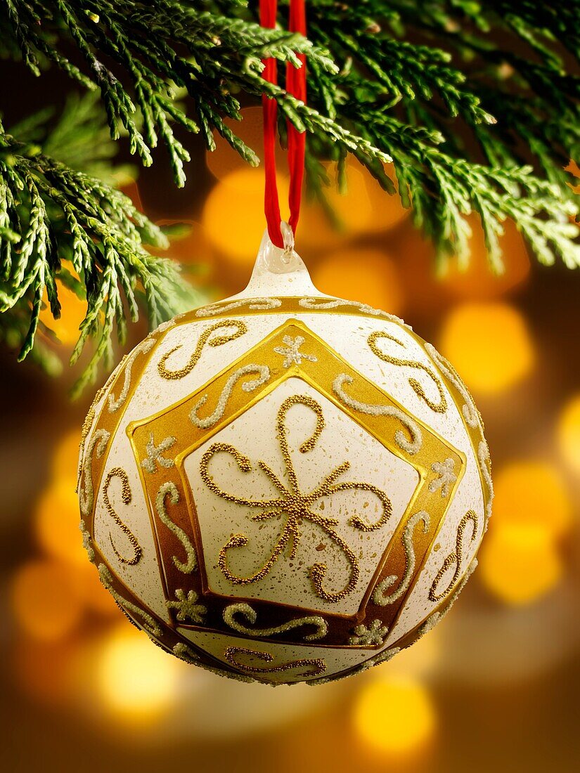Traditional Christmas tree bauble decoration