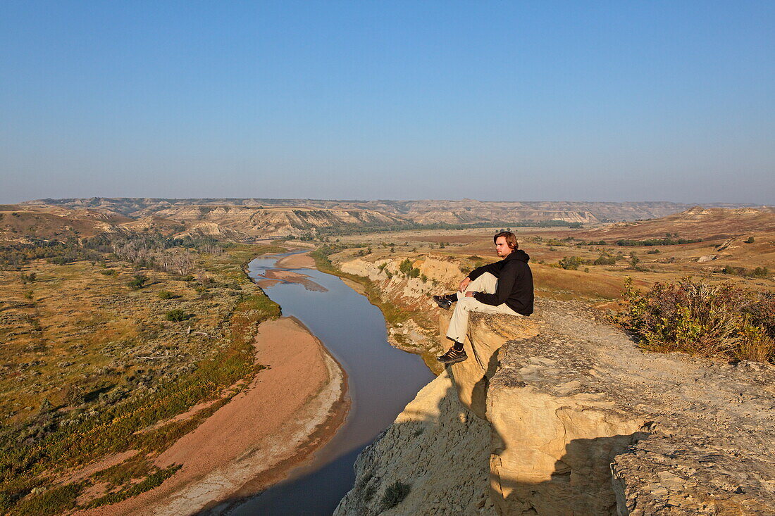 Wind Canyon Outlook, Theodore-Roosevelt-Nationalpark, Medora, North Dakota, USA